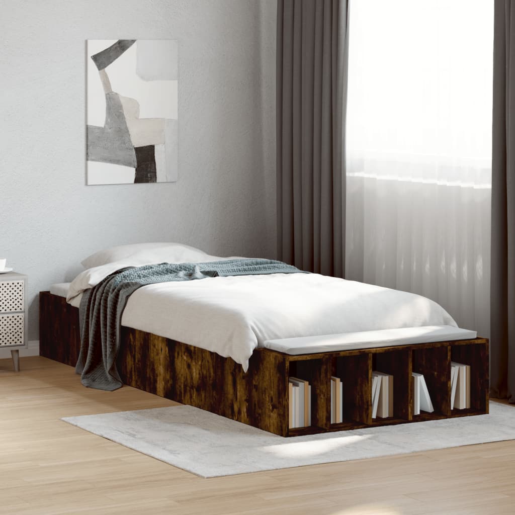 Okvir za krevet boja hrasta 120 x 200 cm konstruirano drvo