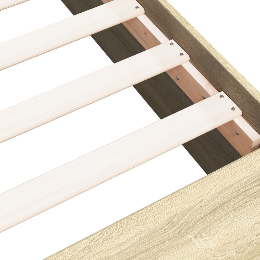 Okvir za krevet boja hrasta 75x190 cm od konstruiranog drva
