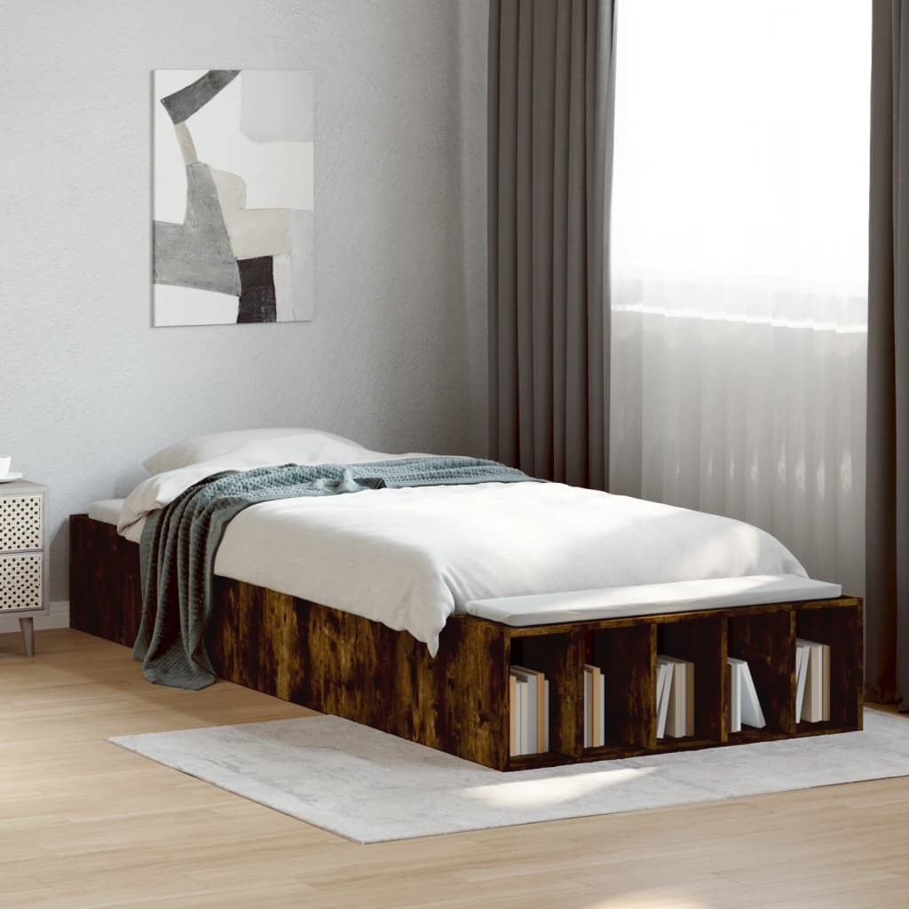 Okvir za krevet boja hrasta 75x190 cm konstruirano drvo