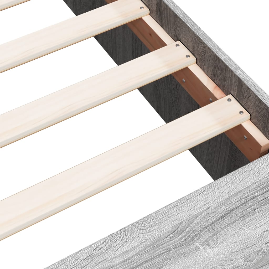 Okvir za krevet boja hrasta 75 x 190 cm od konstruiranog drva