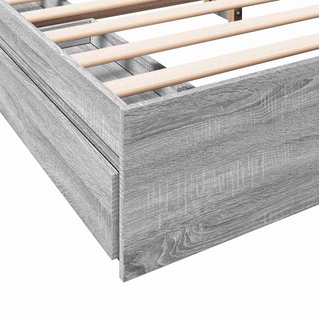 Okvir za krevet s ladicama boja hrasta 180x200 cm