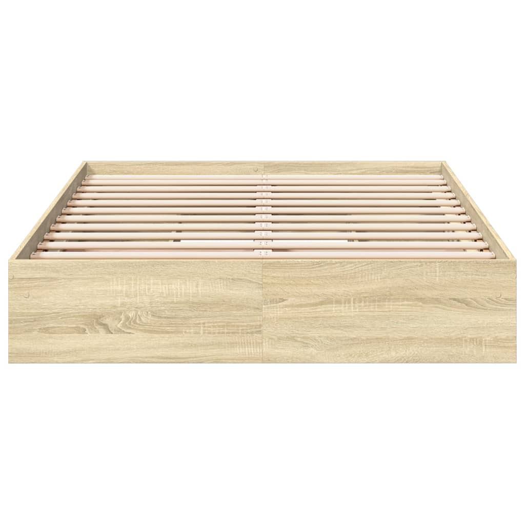 Okvir za krevet s ladicama boja hrasta 140x200 cm drveni