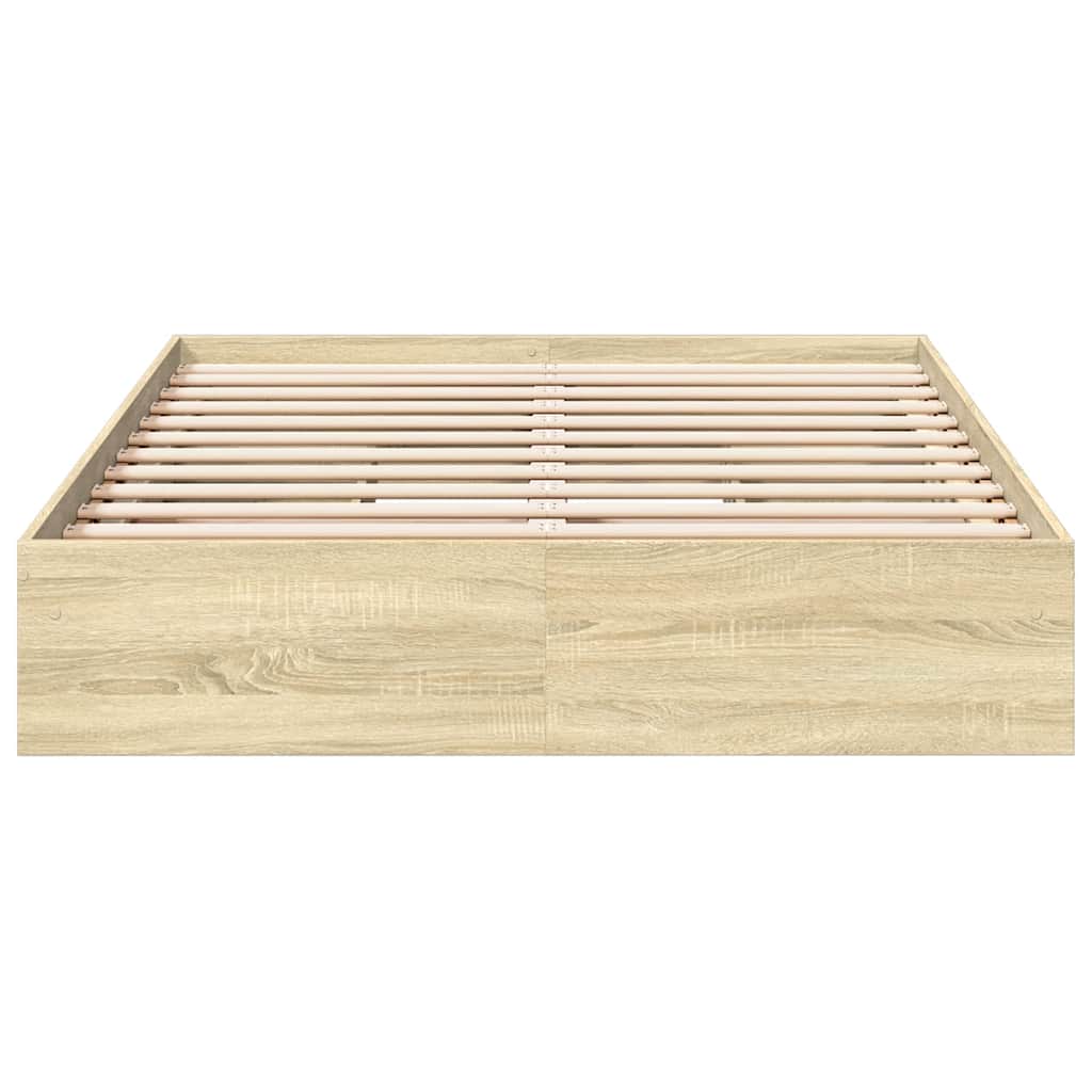 Okvir za krevet s ladicama boja hrasta 120x200 cm drveni