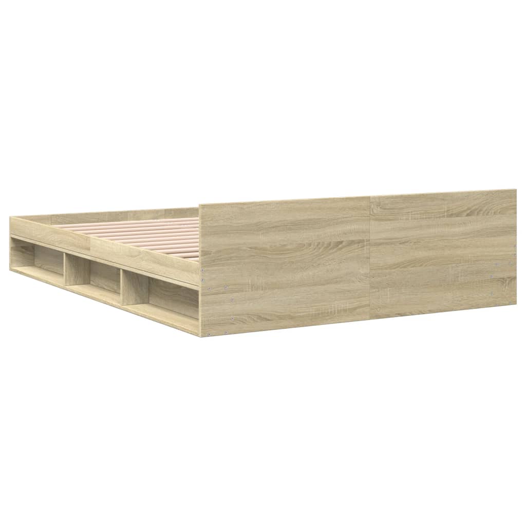 Okvir za krevet s ladicama boja hrasta 140x190 cm drveni