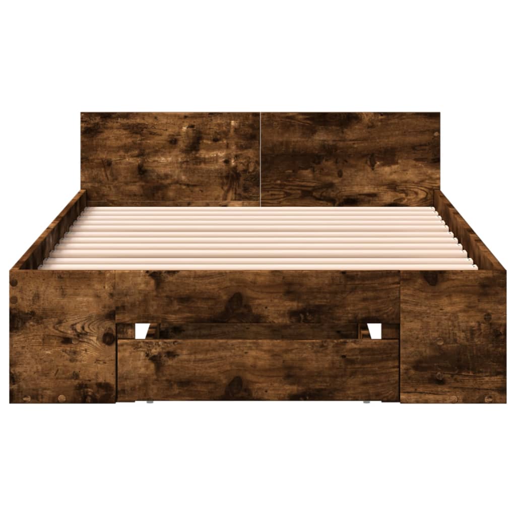 Okvir kreveta s ladicom boja hrasta 100x200 cm