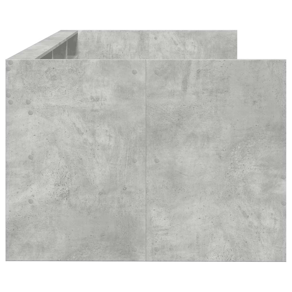 Dnevni krevet s ladicama bez madraca siva boja betona 75x190 cm