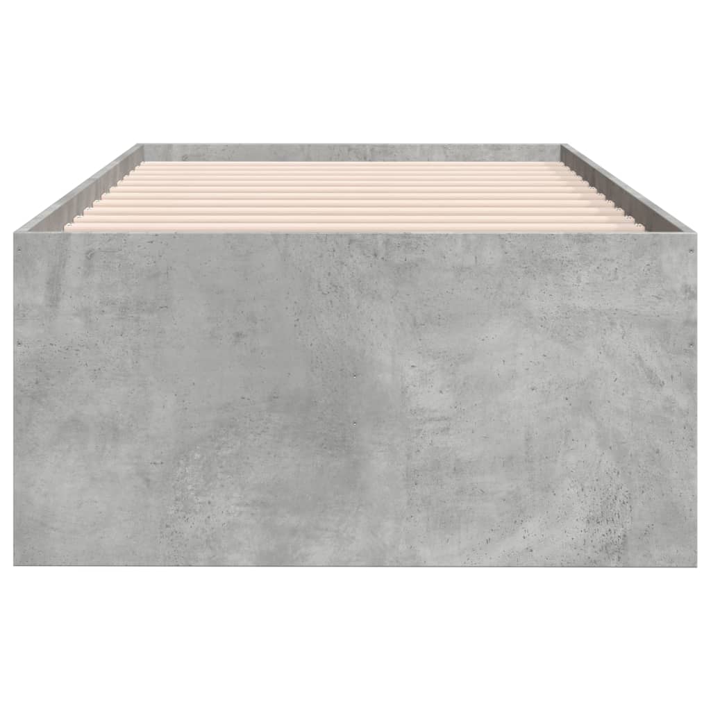 Dnevni krevet s ladicama bez madraca siva boja betona 100x200cm