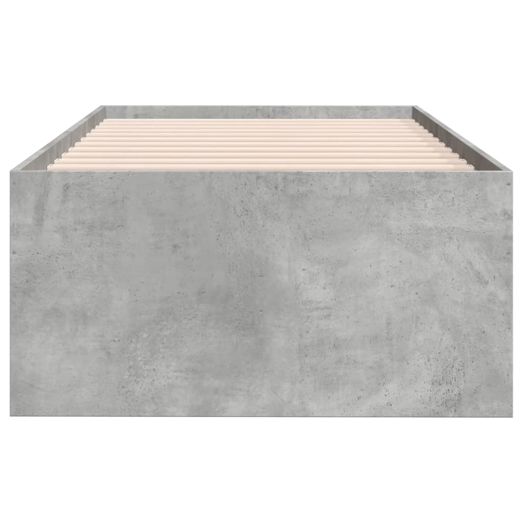 Dnevni krevet s ladicama bez madraca siva boja betona 90x190 cm