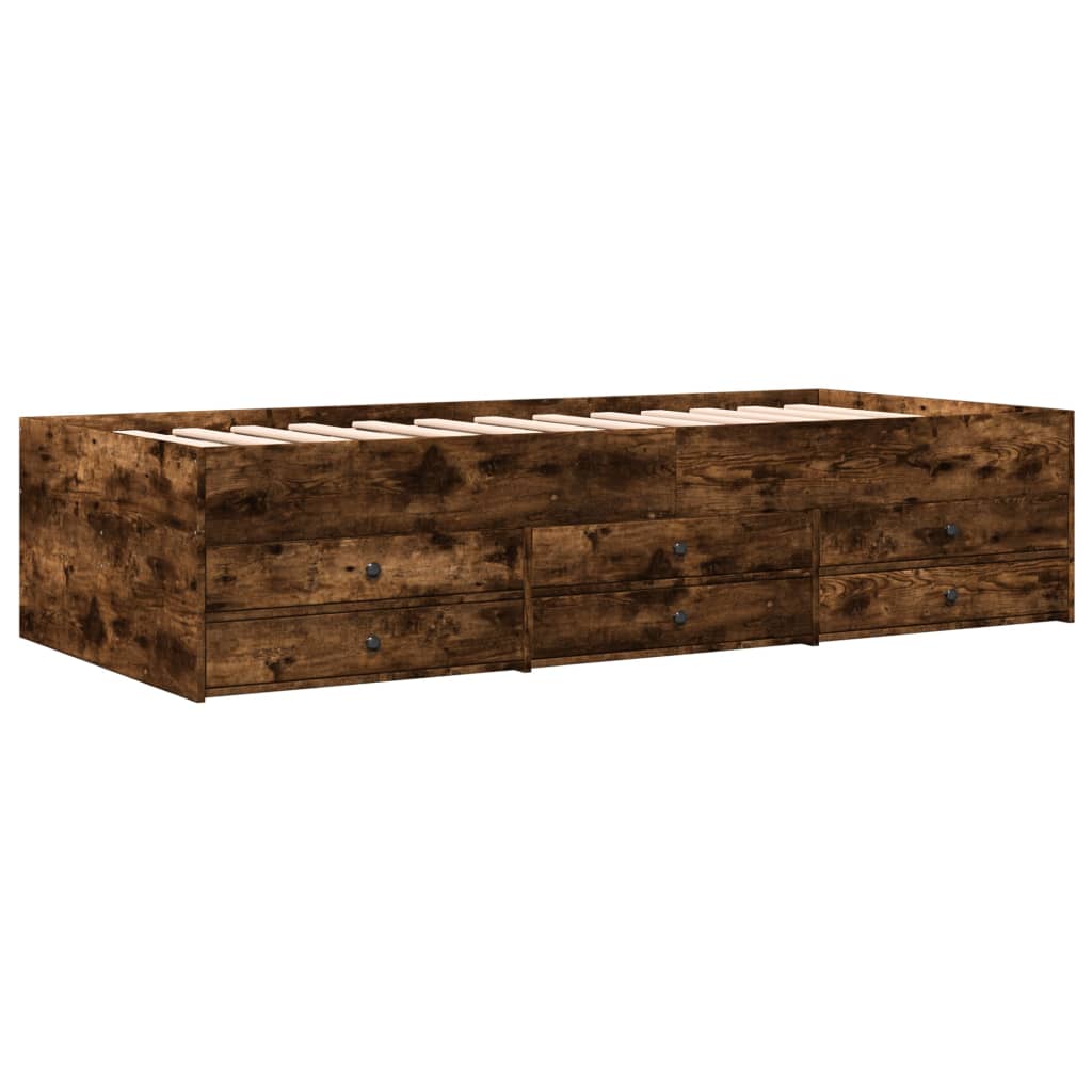 Dnevni krevet s ladicama bez madraca boja hrasta 90x190 cm