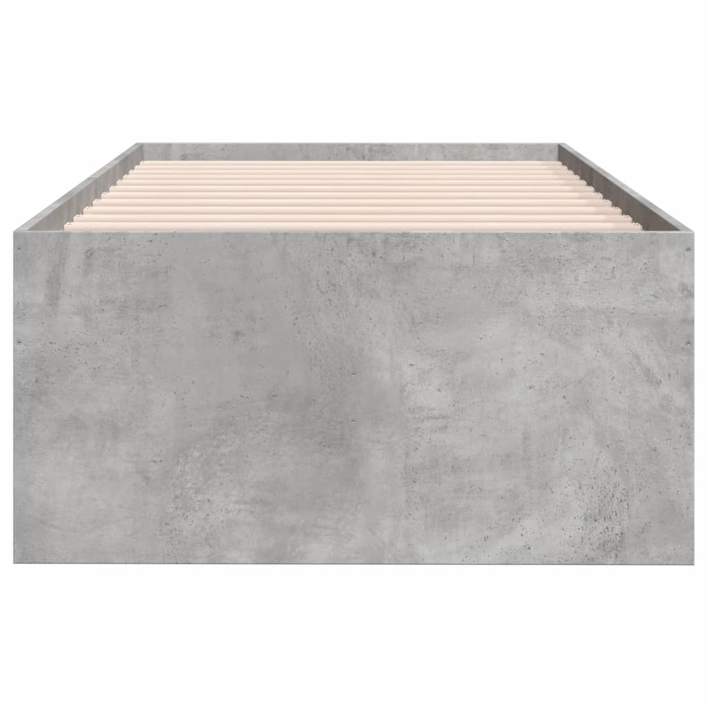 Dnevni krevet s ladicama bez madraca siva boja betona 75x190 cm