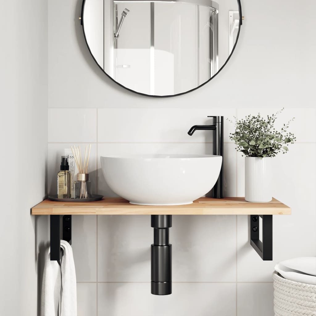 Površina za umivaonik neobrađena 60 x 40 x 2 cm od drva bagrema