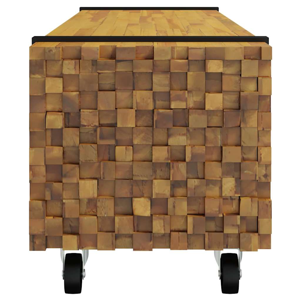 TV stalak Smeđa 110 x 30 x 30 cm Čvrsto teak drvo