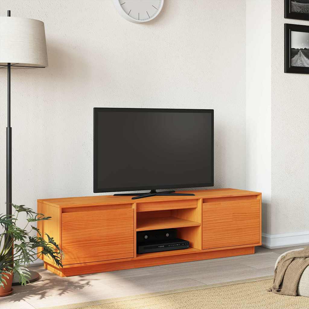 TV ormarić voštano smeđi 140 x 35 x 40 cm od masivne borovine