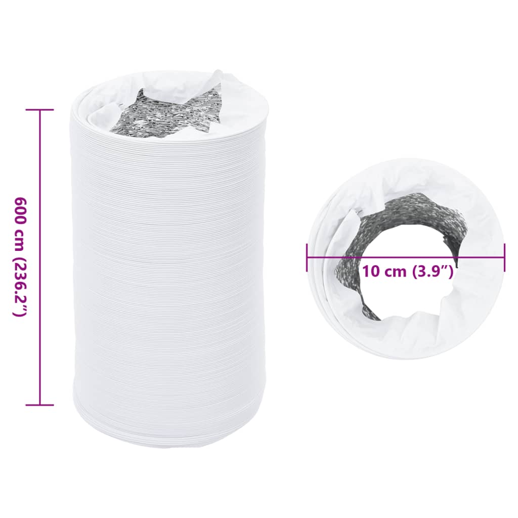 Ventilacijski kanal od aluminija i PVC-a 6 m Ø10 cm