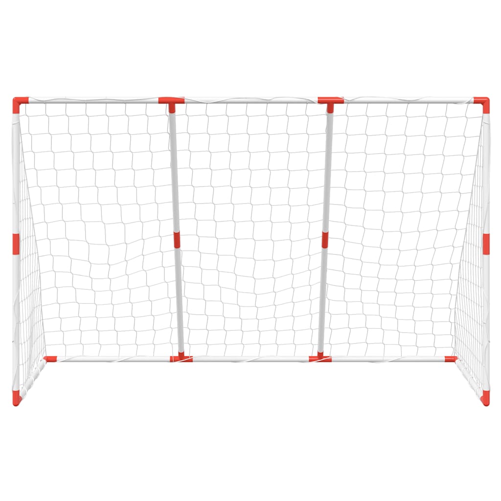 Dječji nogometni gol s loptama 2-u-1 bijeli 184 x 64 x 124 cm