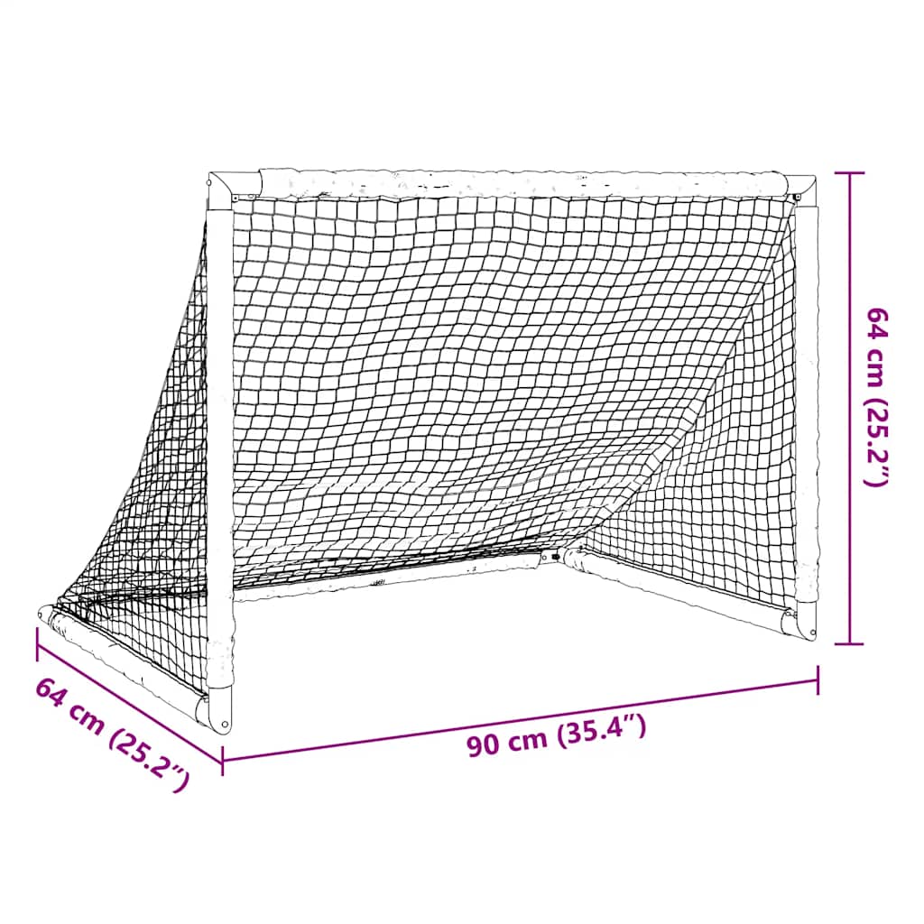 Dječji nogometni gol sklopivi crni 90 x 64 x 64 cm