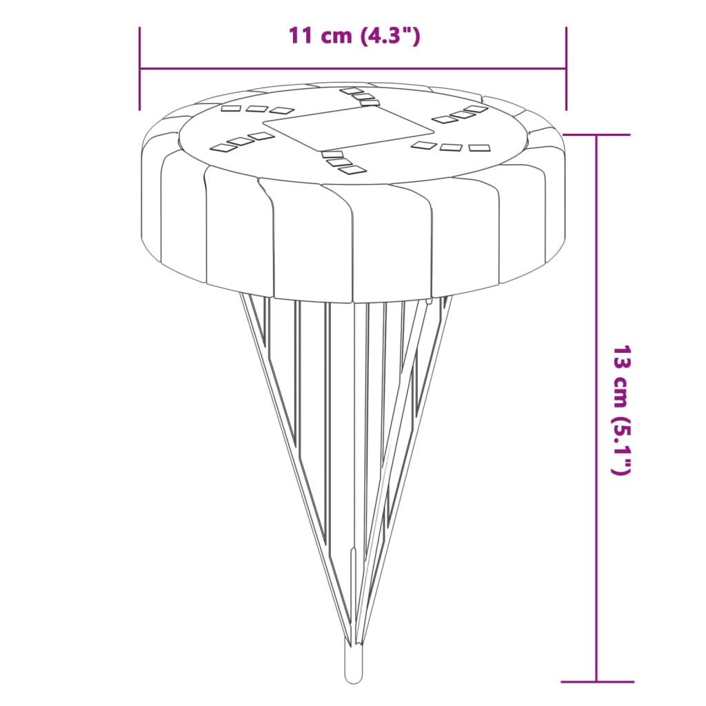 Solarna podna svjetla sa šiljcima za tlo 4 kom topla bijela