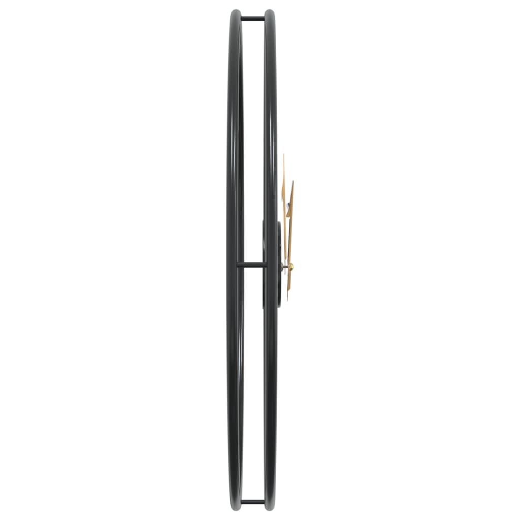 Zidni sat crni Ø 50 cm željezni