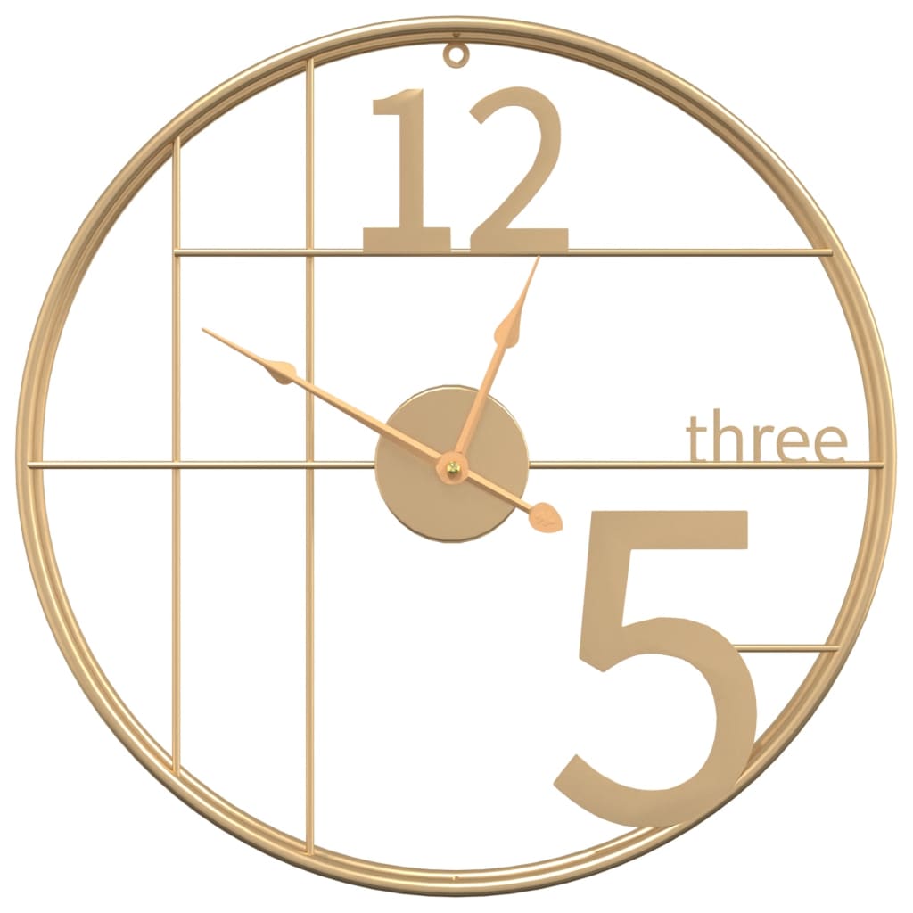 Zidni sat zlatni Ø50 cm željezni