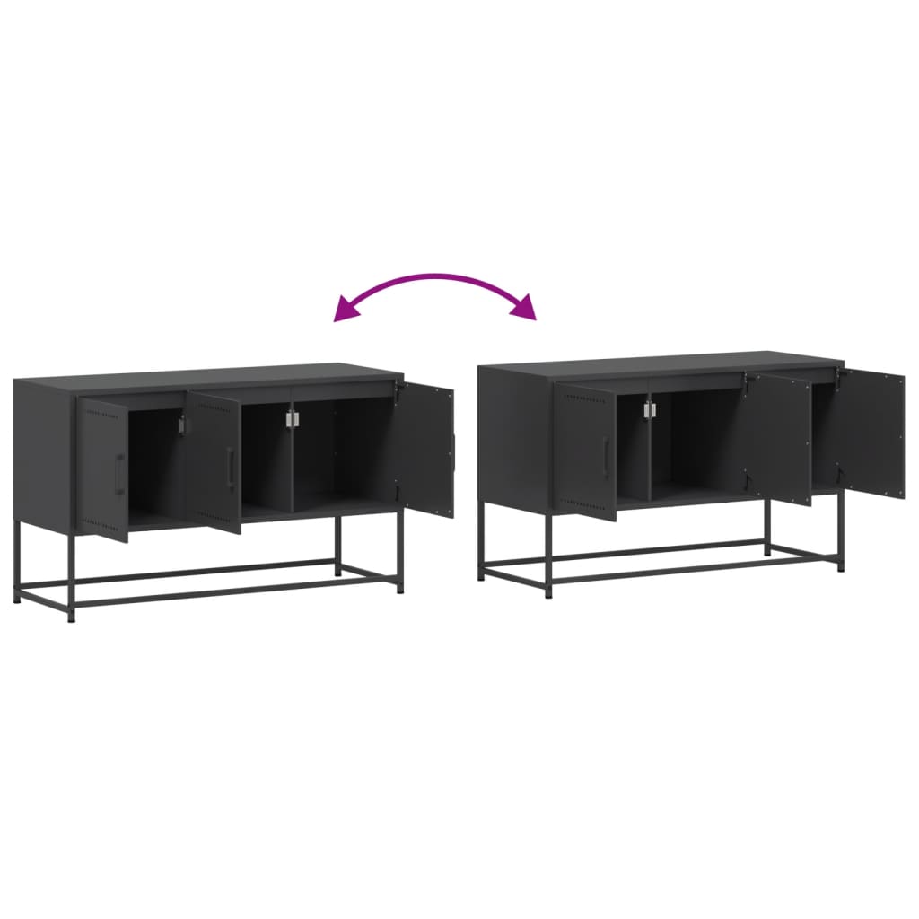 TV ormarić crni 100,5x39x60,5 cm čelični