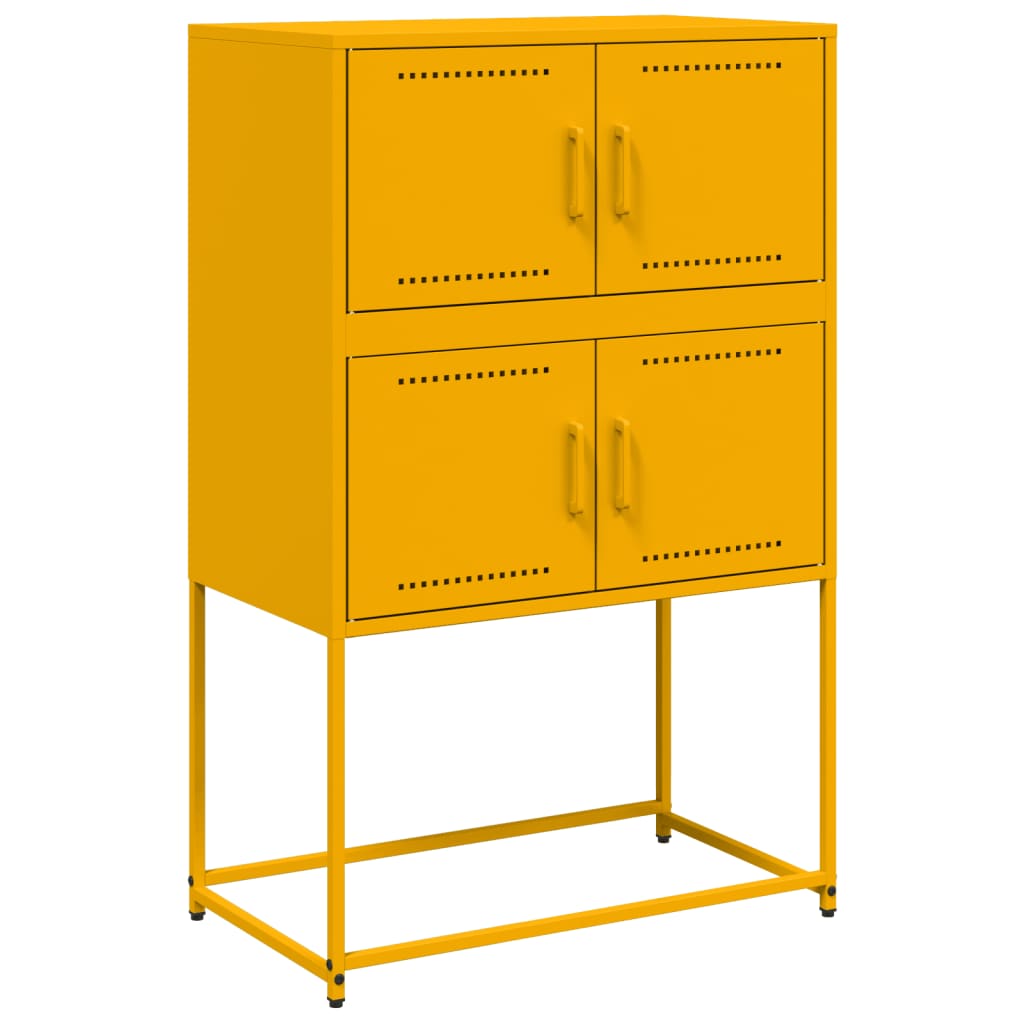 Komoda boja senfa 68,5 x 38,5 x 107 cm čelična