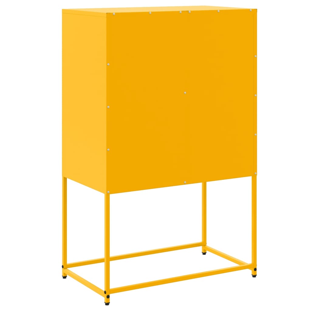 Komoda boja senfa 68,5 x 38,5 x 107 cm čelična