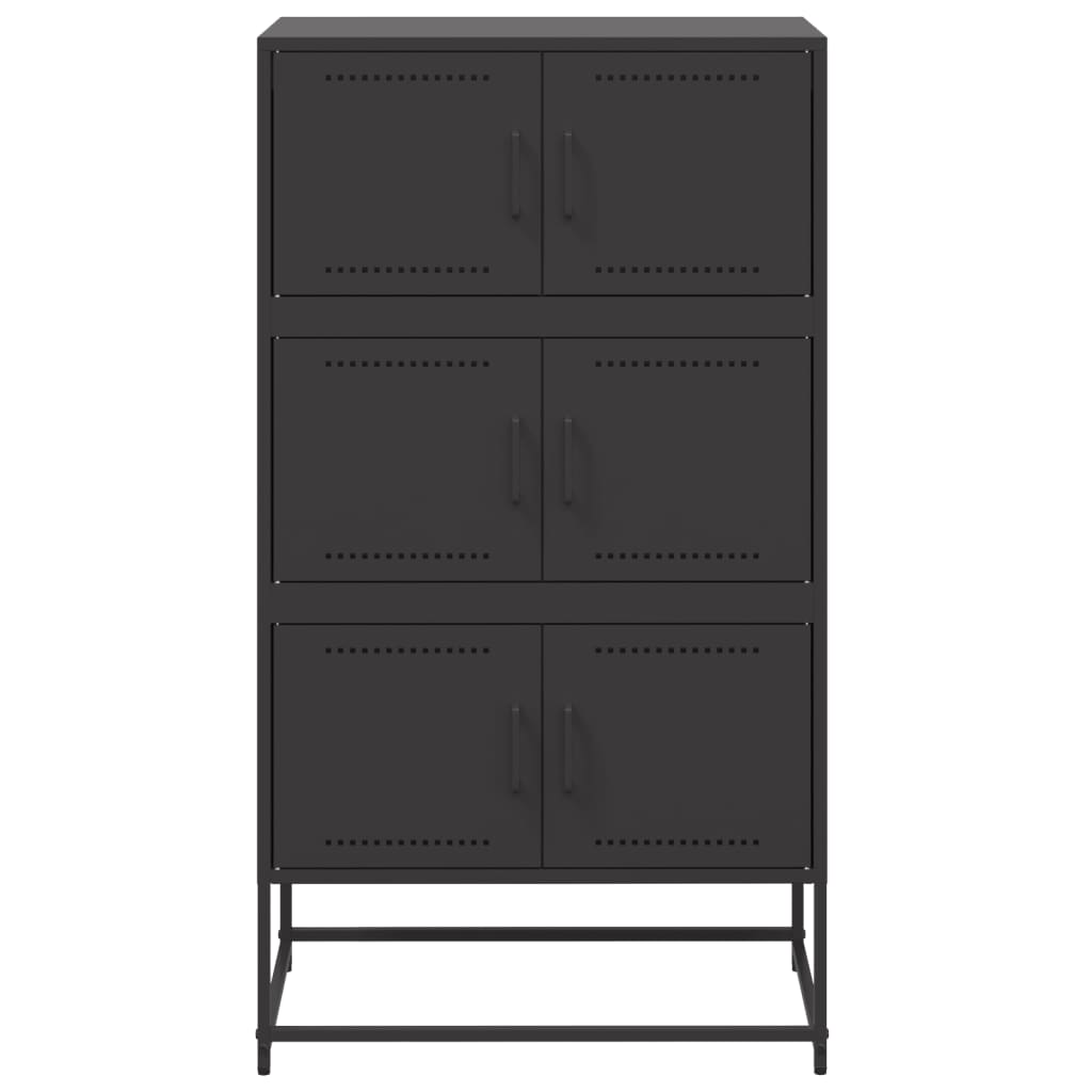 Komoda crna 68,5 x 38,5 x 123,5 cm čelična