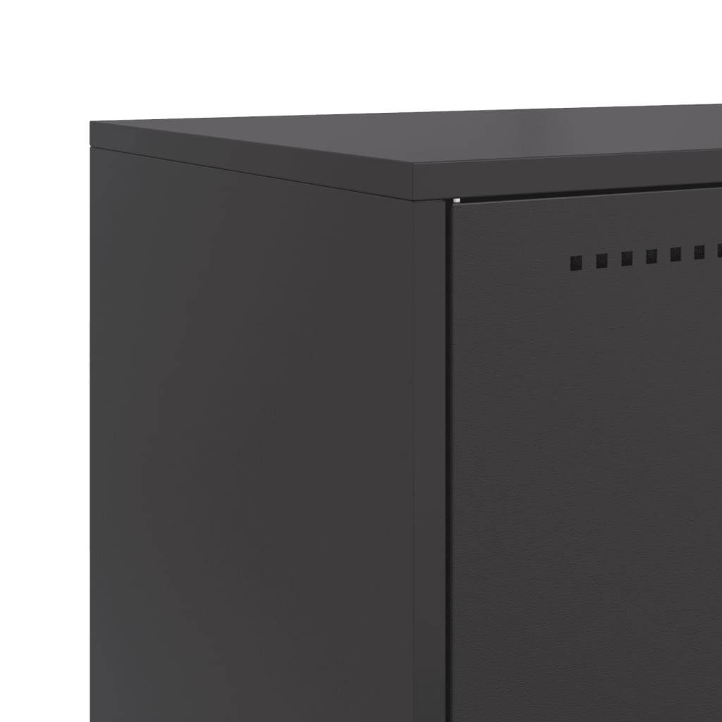 Komoda crna 68,5 x 38,5 x 123,5 cm čelična