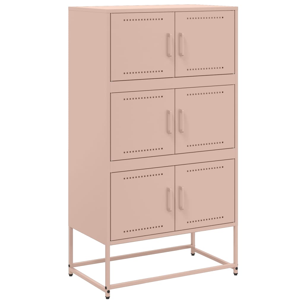 Komoda ružičasta 68,5 x 38,5 x 123,5 cm čelična