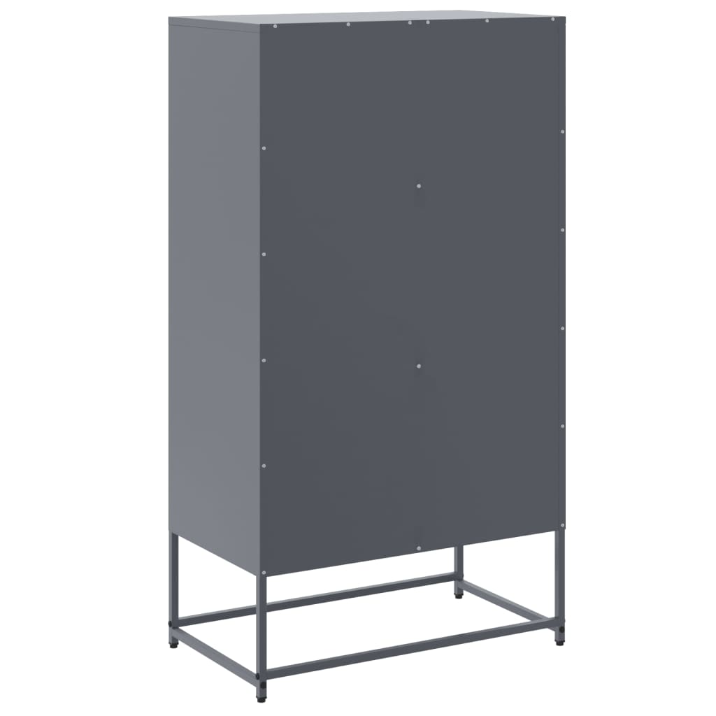 Komoda antracit 68,5 x 38,5 x 123,5 cm čelična