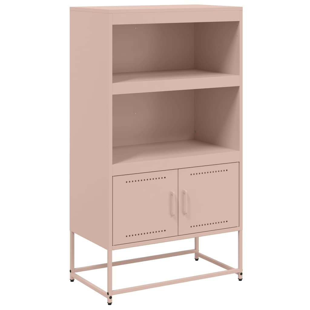 Visoka komoda ružičasta 68,5 x 38,5 x 123,5 cm čelična