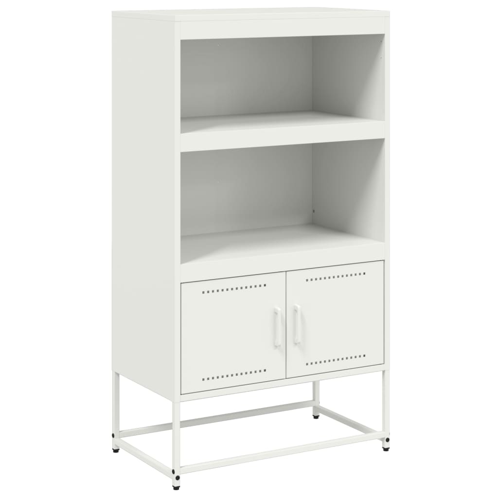 Visoka komoda bijela 68,5 x 38,5 x 123,5 cm čelična