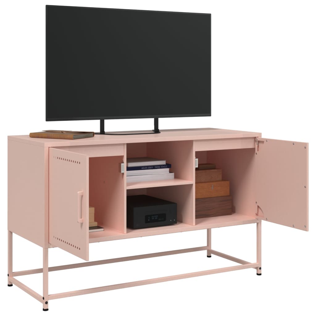 TV ormarić ružičasti 100,5x39x60,5 cm čelični