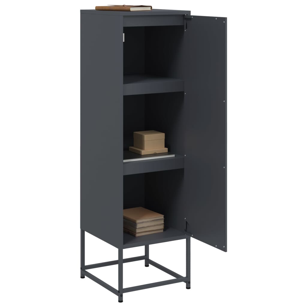 Visoka komoda antracit 36x39x123 cm čelična