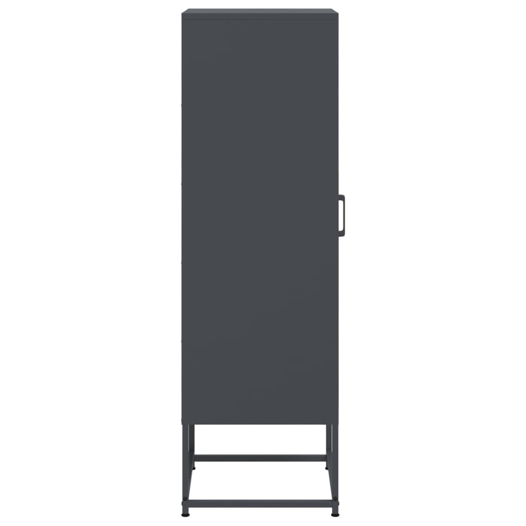 Visoka komoda antracit 36x39x123 cm čelična