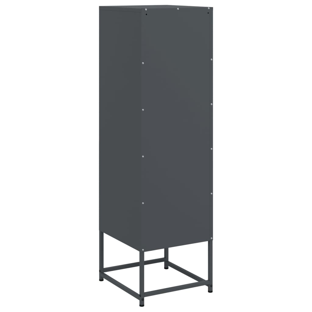 Visoka komoda antracit 36x39x123 cm čelična