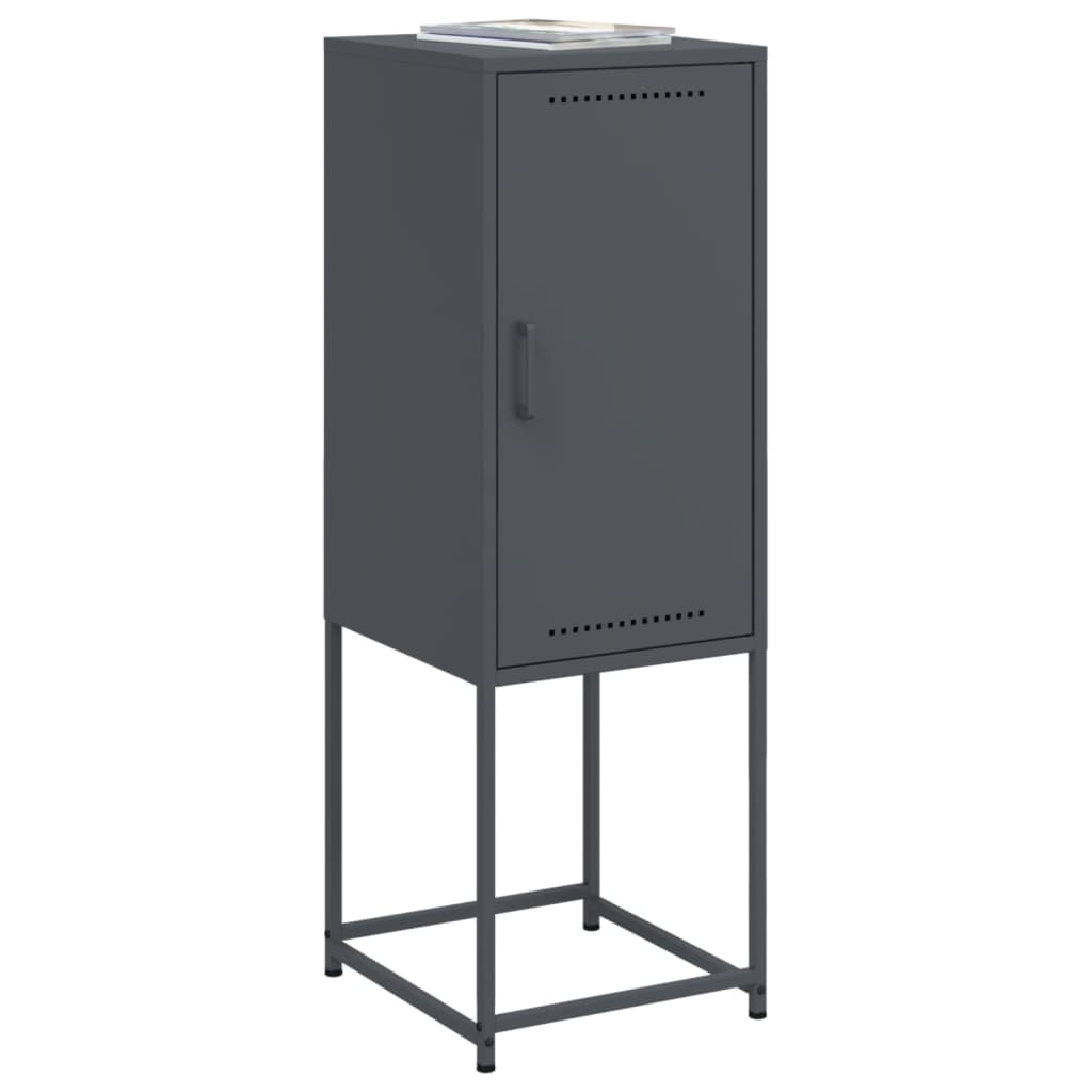 Visoka komoda antracit 36x39x107 cm čelična