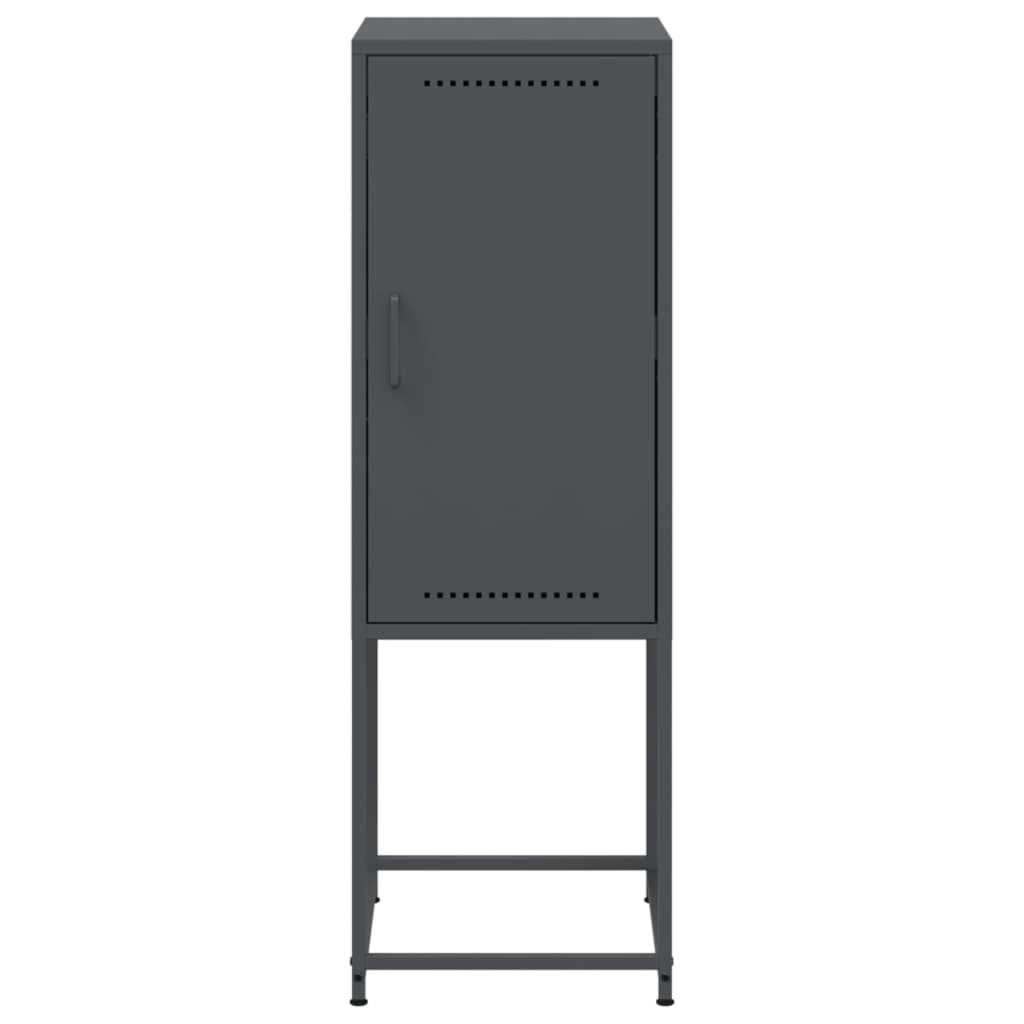 Visoka komoda antracit 36x39x107 cm čelična