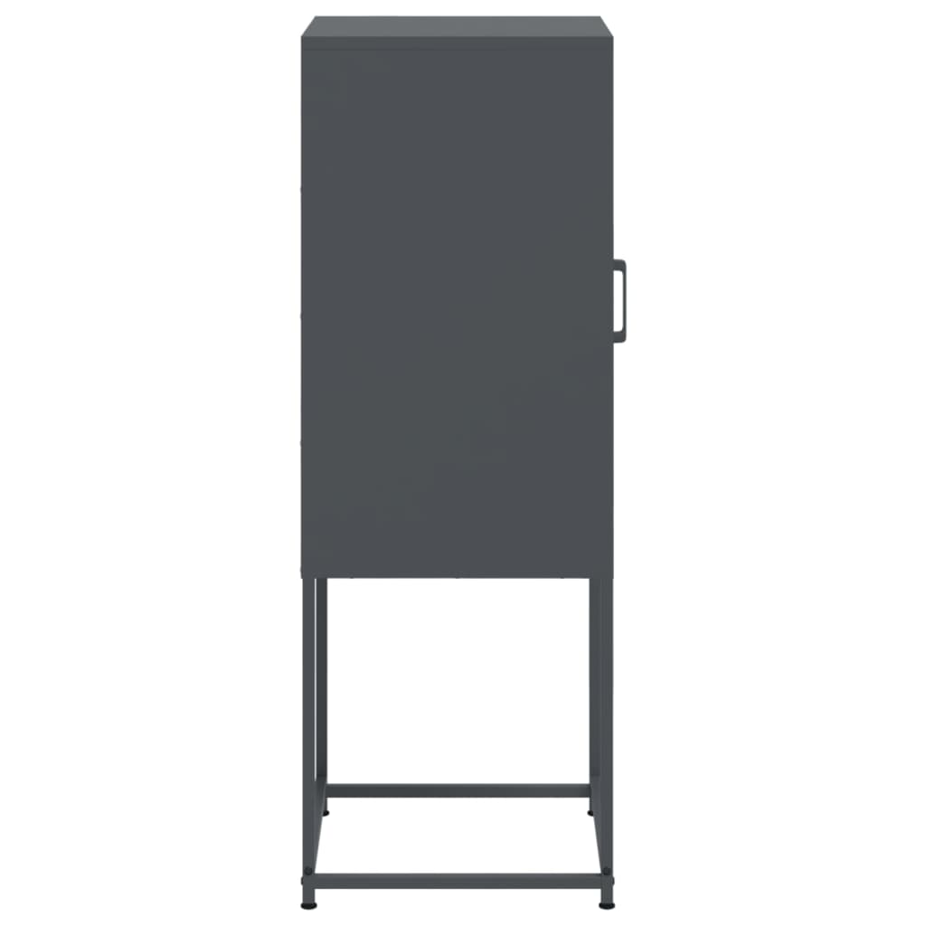 Visoka komoda antracit 36x39x107 cm čelična