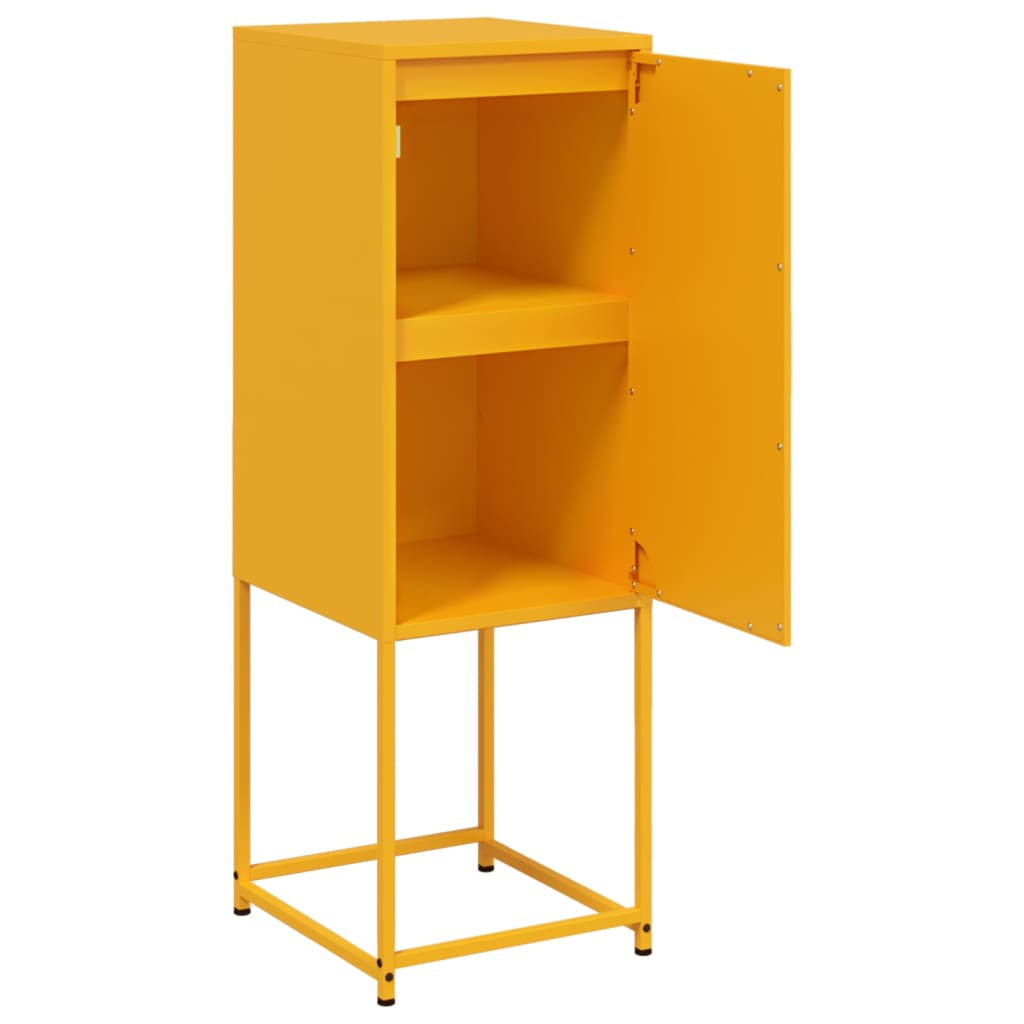 Visoka komoda boja senfa 36 x 39 x 107 cm čelična