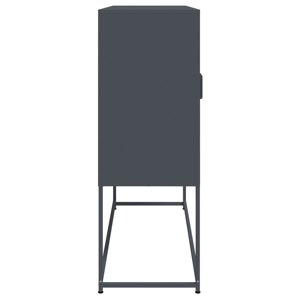 Visoka komoda antracit 100,5 x 39 x 107 cm čelična