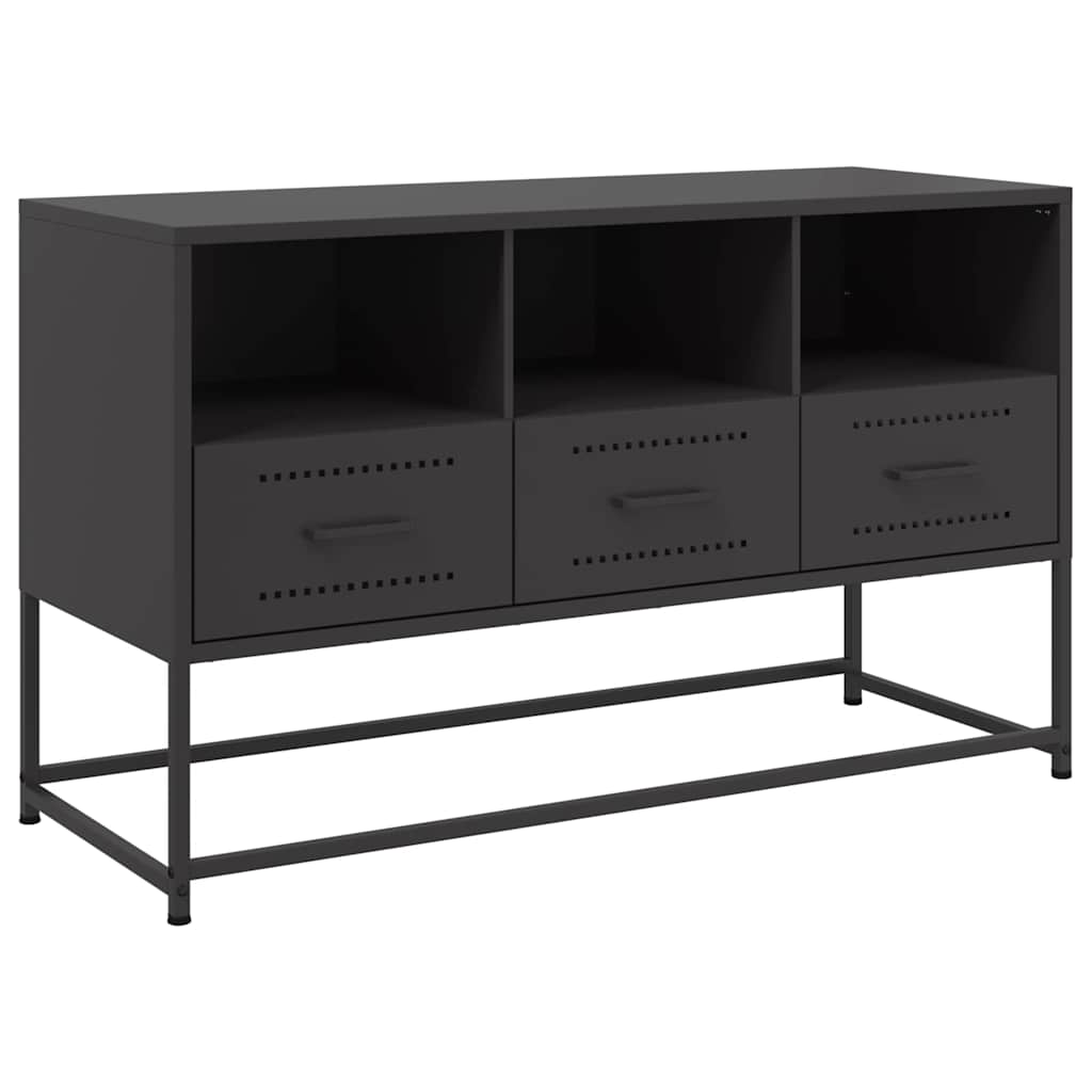 TV ormarić crni 100,5x39x60,5 cm čelični