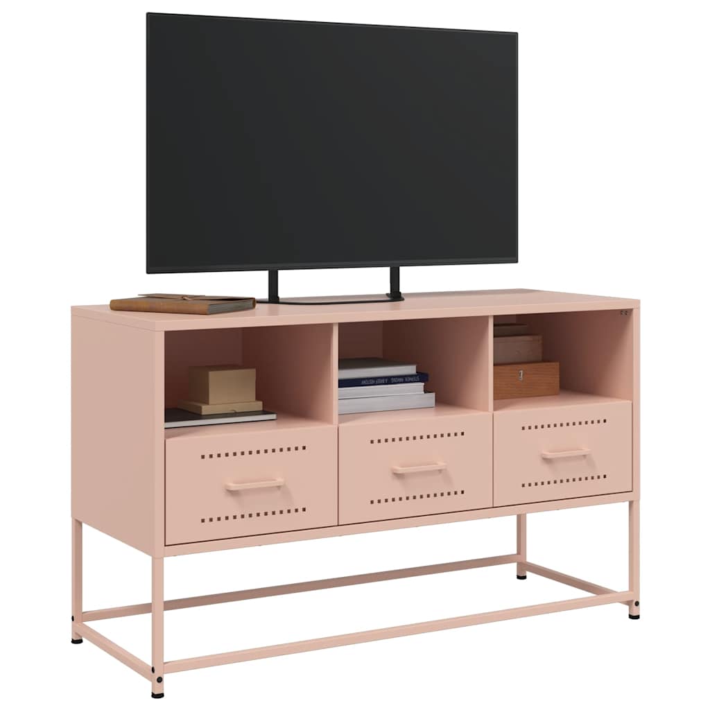 TV ormarić ružičasti 100,5x39x60,5 cm čelični