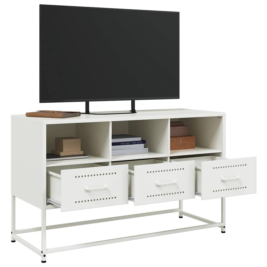TV ormarić bijeli 100,5 x 39 x 60,5 cm čelični