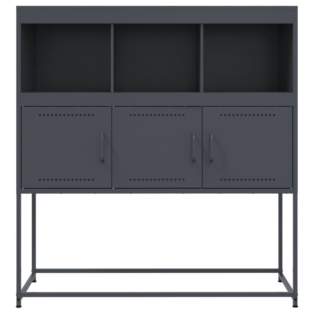 Komoda antracit 100,5 x 39 x 107 cm od čelika
