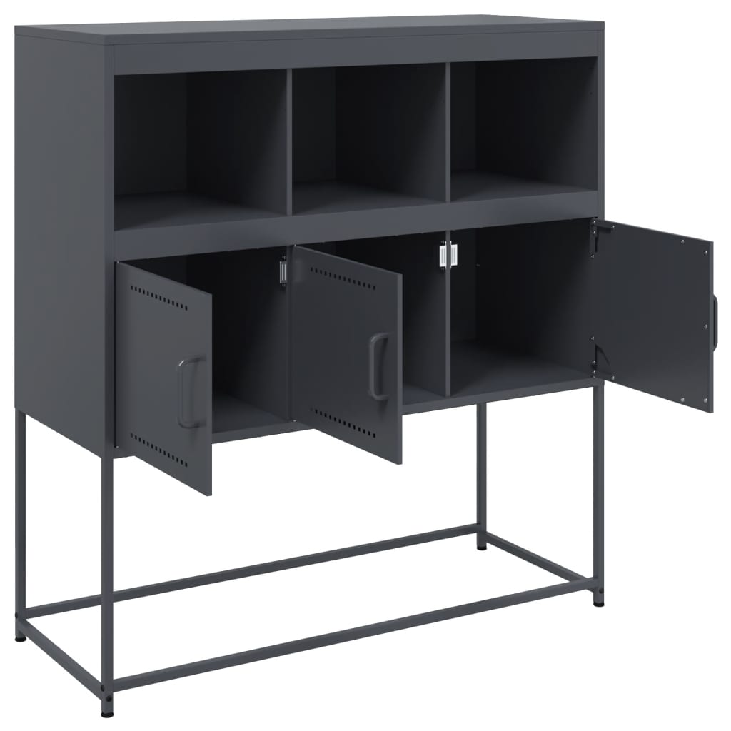 Komoda antracit 100,5 x 39 x 107 cm od čelika