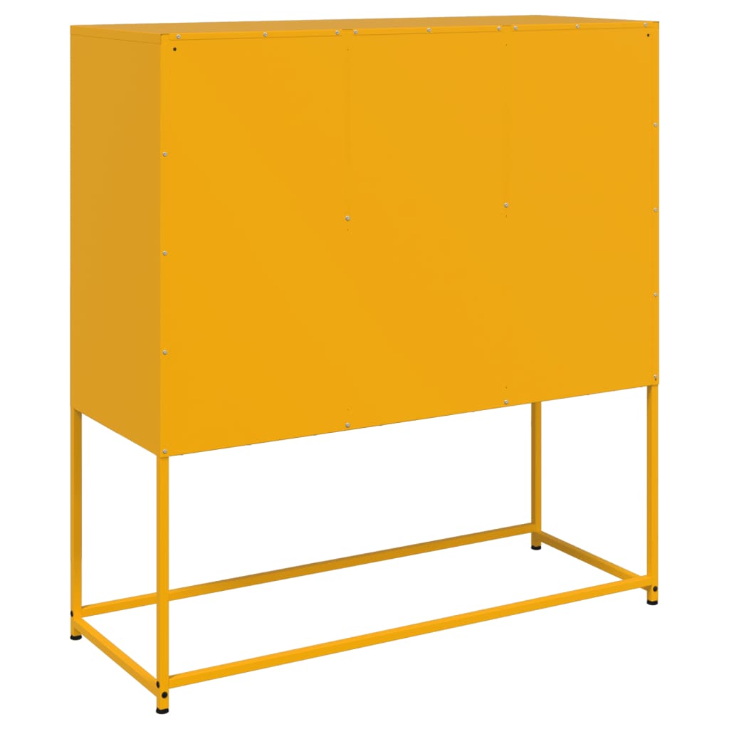 Komoda boja senfa 100,5x39x107 cm čelični