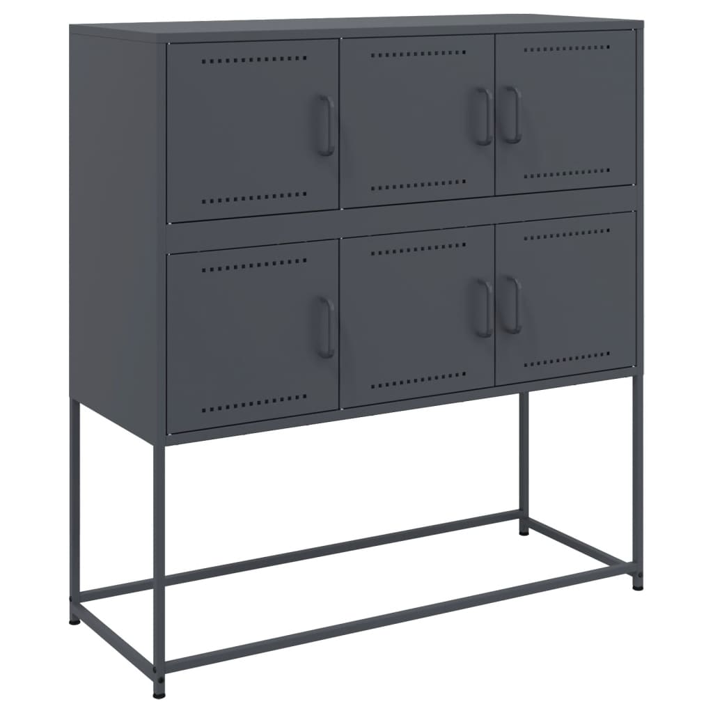 Komoda antracit 100,5 x 39 x 107 cm od čelika