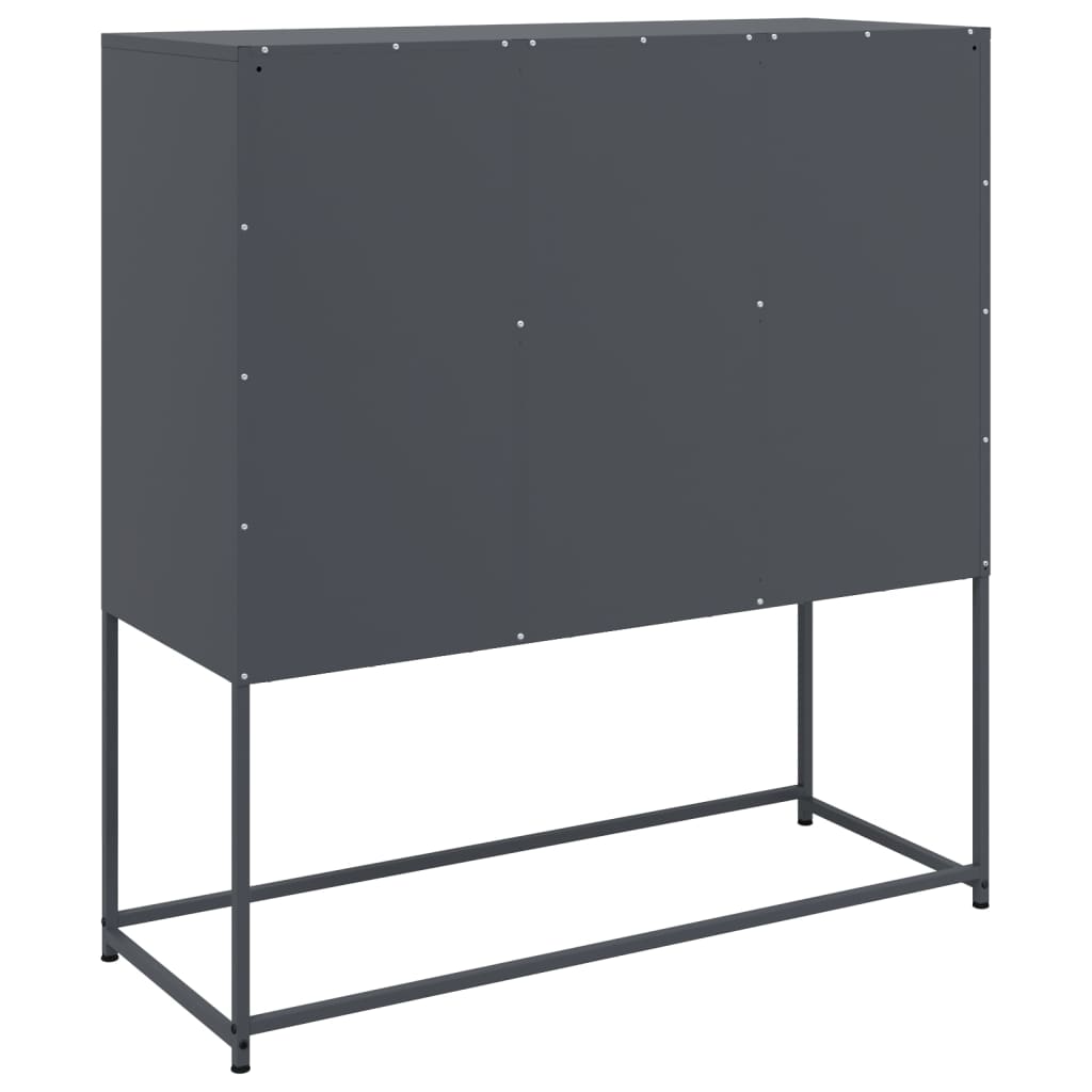 Komoda antracit 100,5 x 39 x 107 cm od čelika
