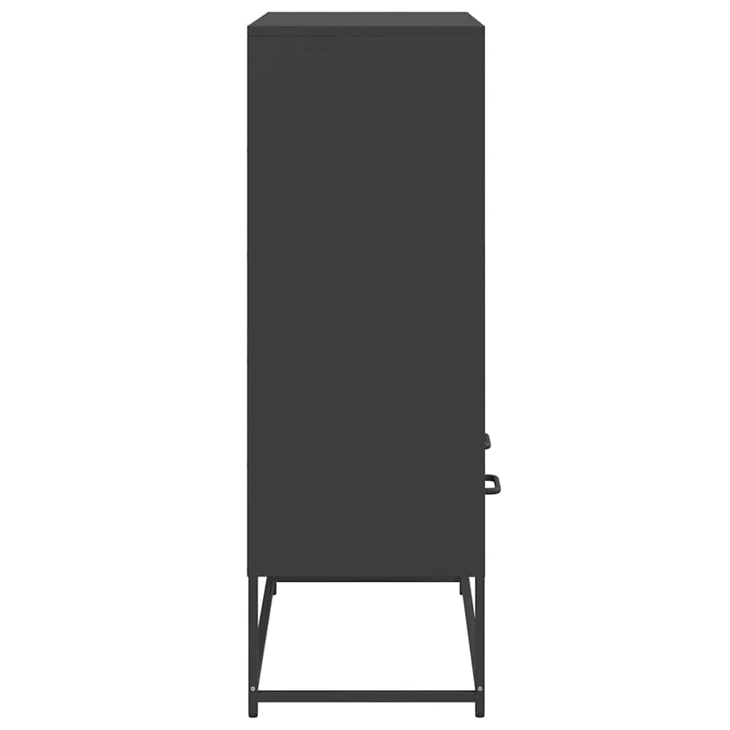 Visoka komoda crna 68x39x111,5 cm od čelika